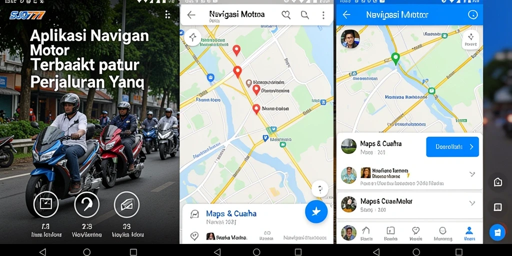 Tampilan antarmuka aplikasi SJO777 untuk navigasi motor yang intuitif.